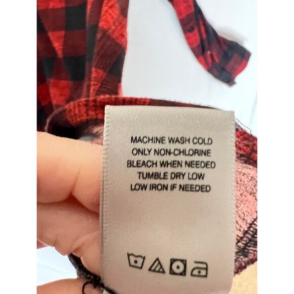 John Mark size 2X buffalo plaid sweater pockets red/black cabincore rustic - Picture 7 of 10